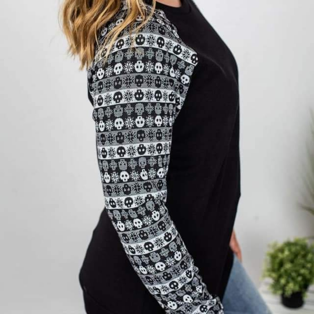 Skull Pullover Top- CLEARANCE SALE